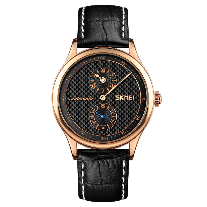 Automatikuhr mit Lederarmband – Bild 5 | LuxeStyle
