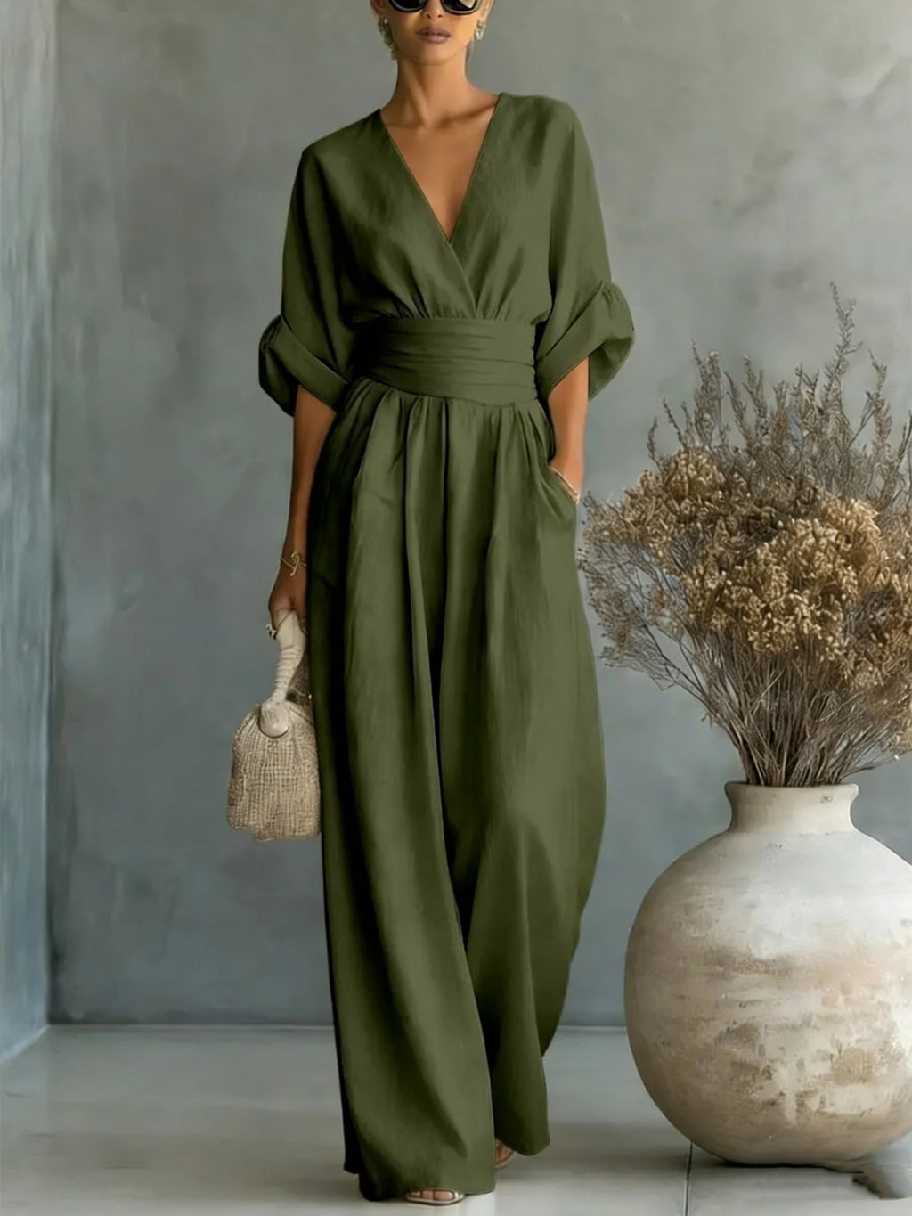 Eleganter Jumpsuit mit weitem Bein