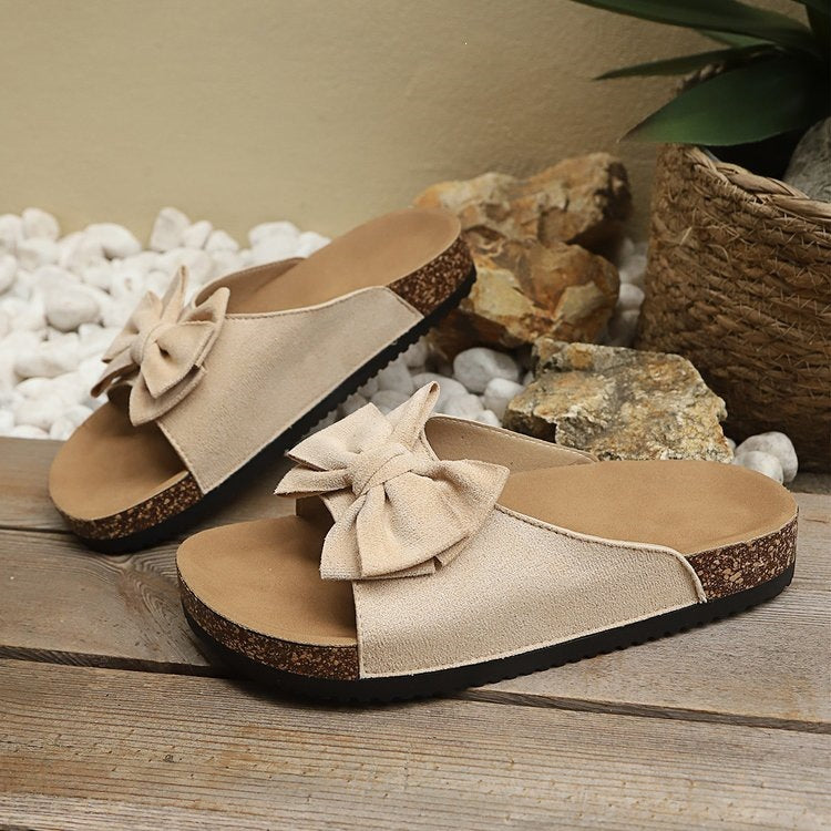 Matte Sandalen mit Schleife