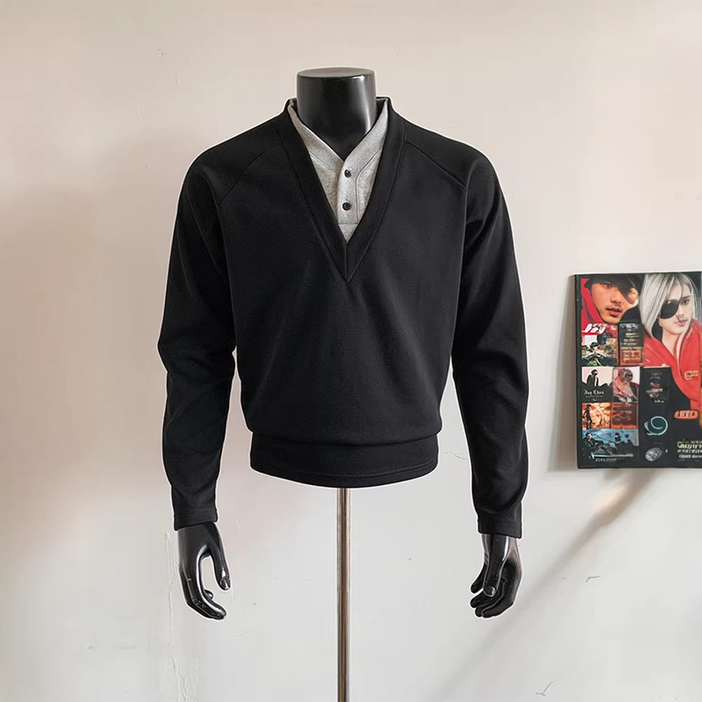 Pullover mit Doppel-V-Hals
