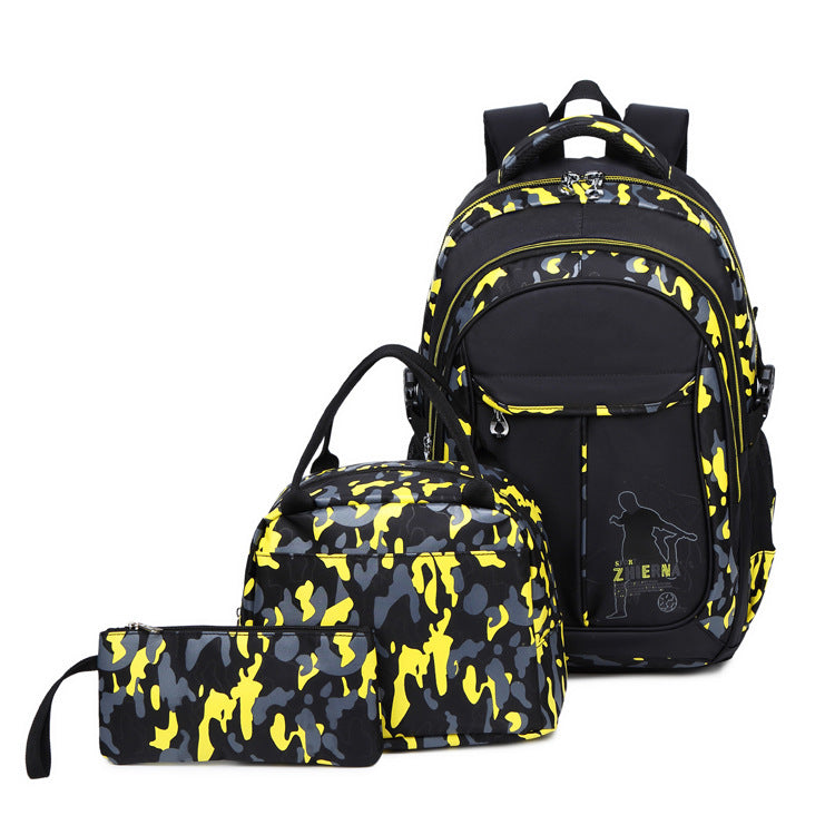 Tarnmuster Schulrucksack 3er-Set