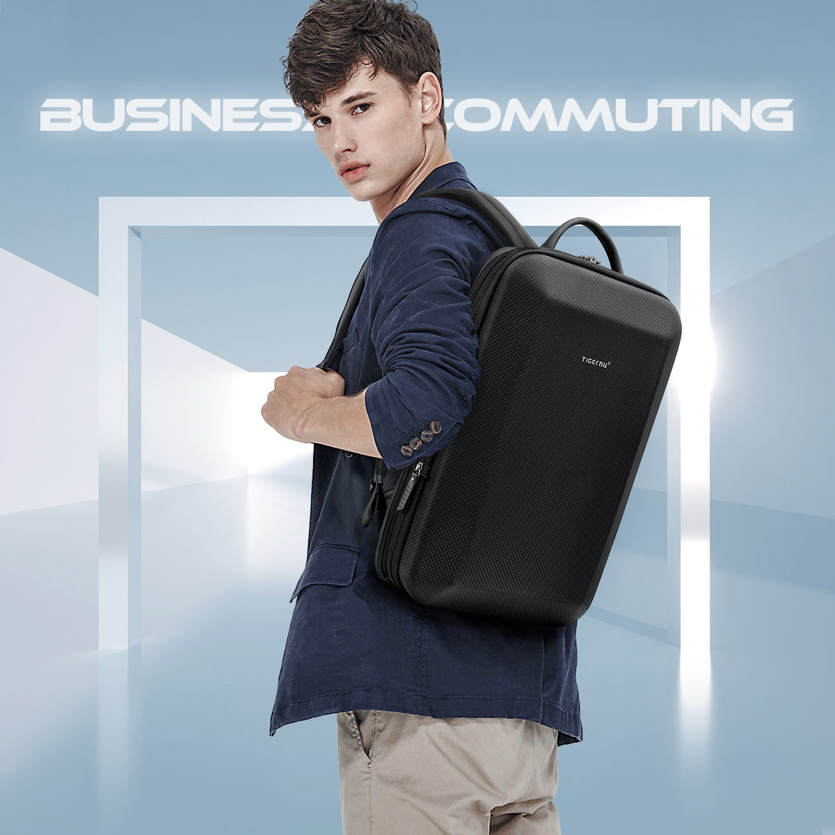 Erweiterbarer Anti-Spritzschutz Hartschalen-Rucksack – Bild 5 | LuxeStyle