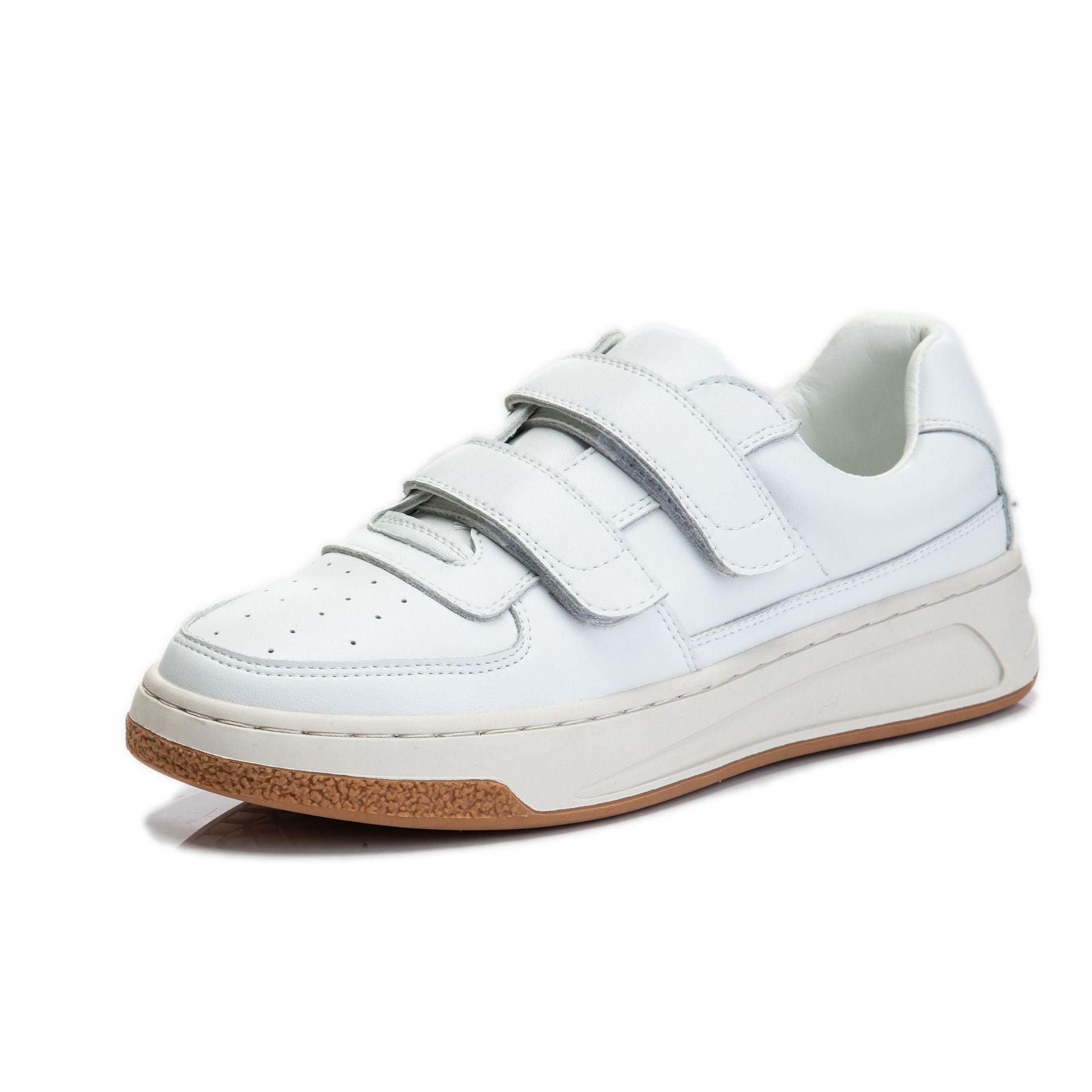 Damen Leder Schnürschuhe mit dicker Sohle