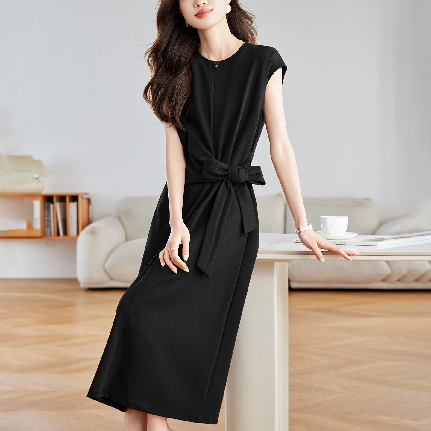 Schlanke Maxi-Kleid