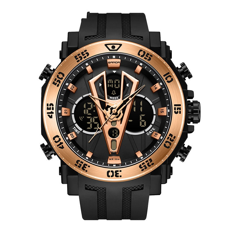 Herrenuhr mit Doppelanzeige