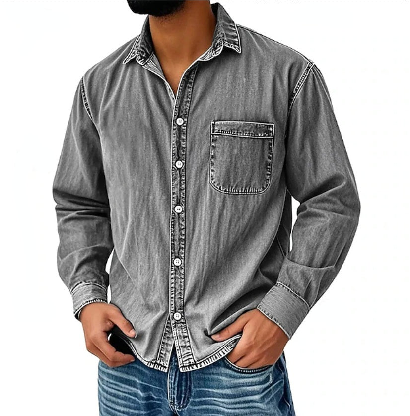 Herren Langarmhemd im Used-Look – Bild 2 | LuxeStyle