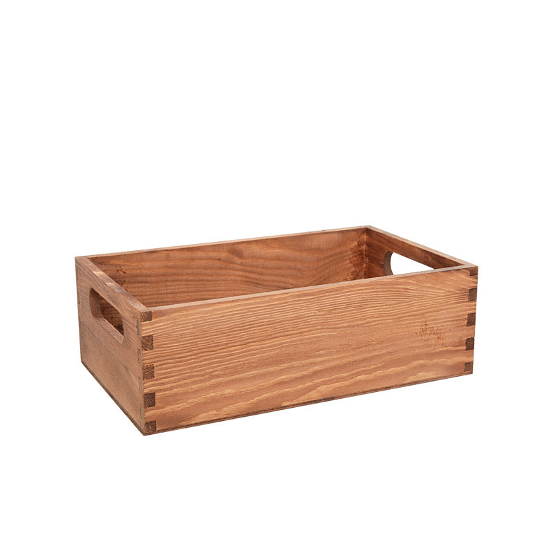 Holz-Aufbewahrungsbox im Retro-Stil