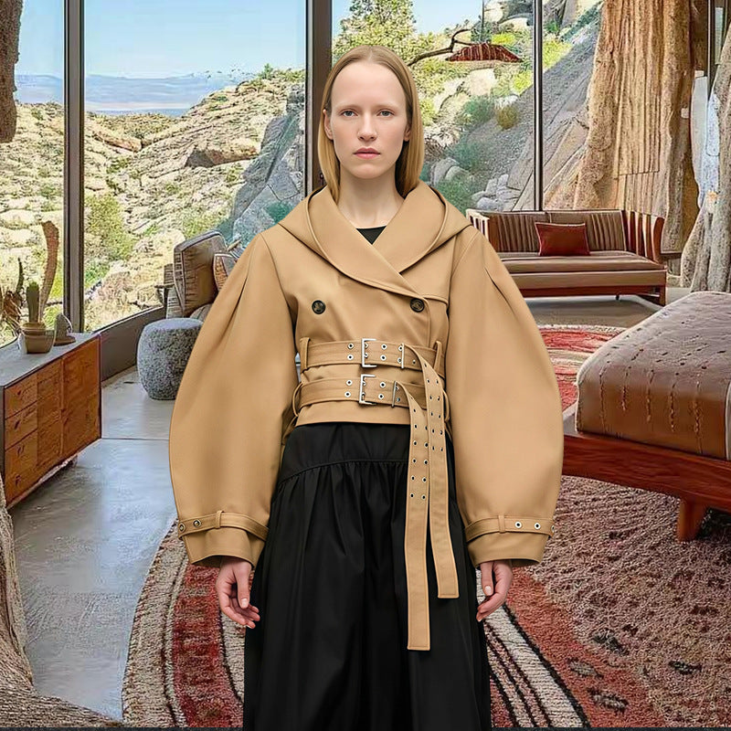Khaki-Hoodiejacke