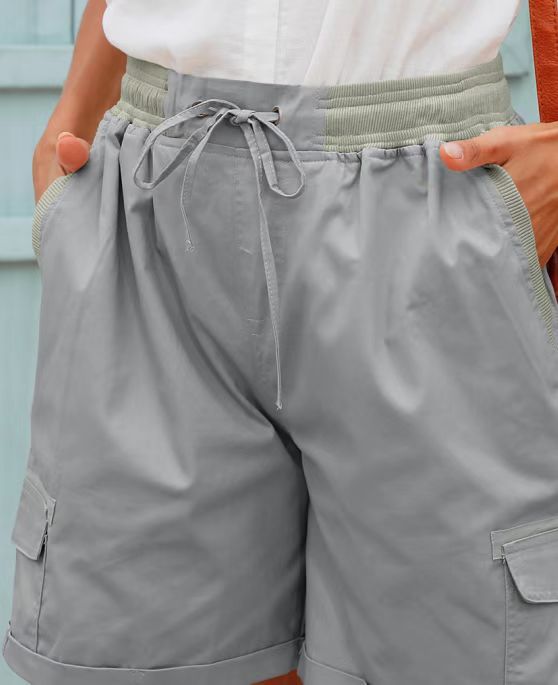High-Waisted Cargo Shorts für Damen