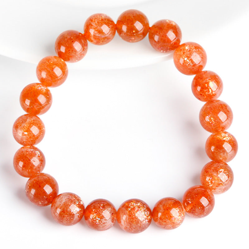 Armband Goldener Sonnenstein Orange-Rot