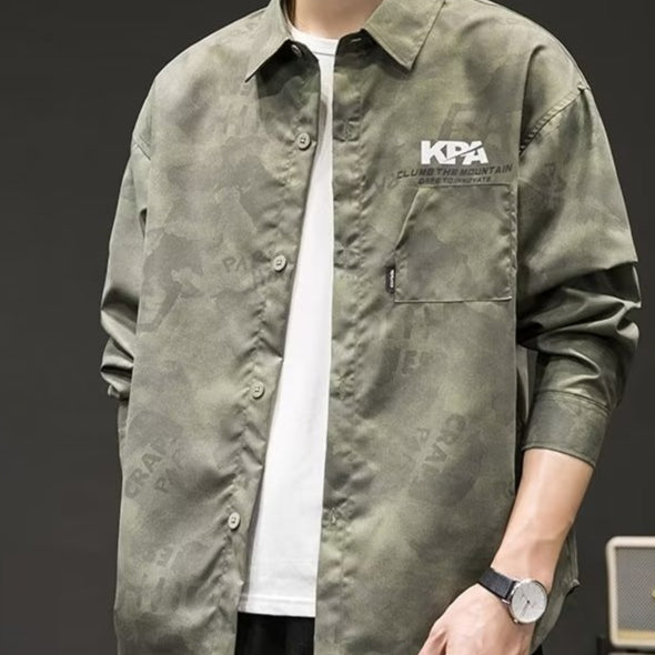 Retro Camouflage Hemd für Herren – Bild 2 | LuxeStyle