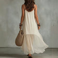 Boho-Kleid mit U-Ausschnitt und A-Linie