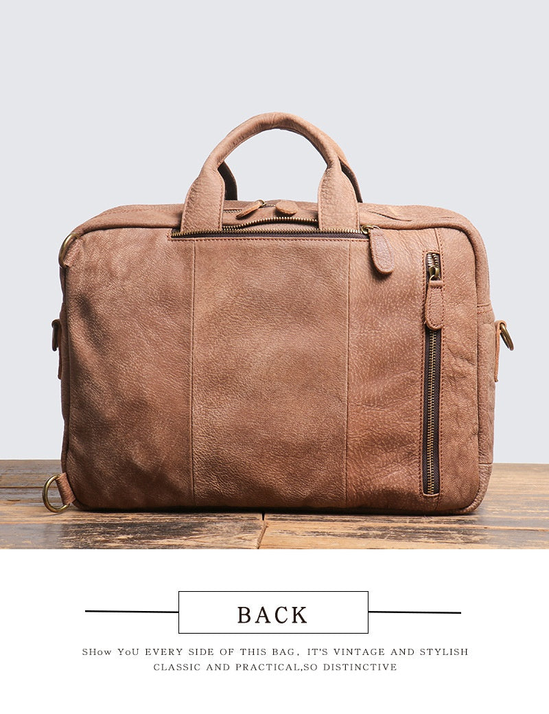 Lederrucksack gross – Vintage Braun