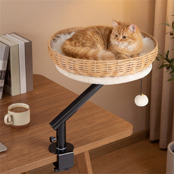 360° drehbares Katzenbett für den Schreibtisch