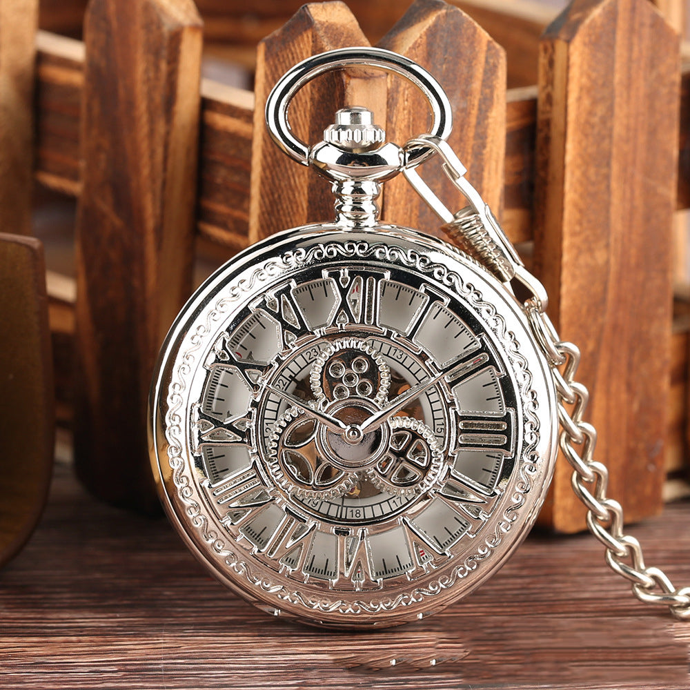 Retro Flip Halsketten-Taschenuhr