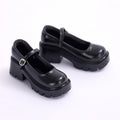 Preppy-Style Leder-Schuhe mit Riemen