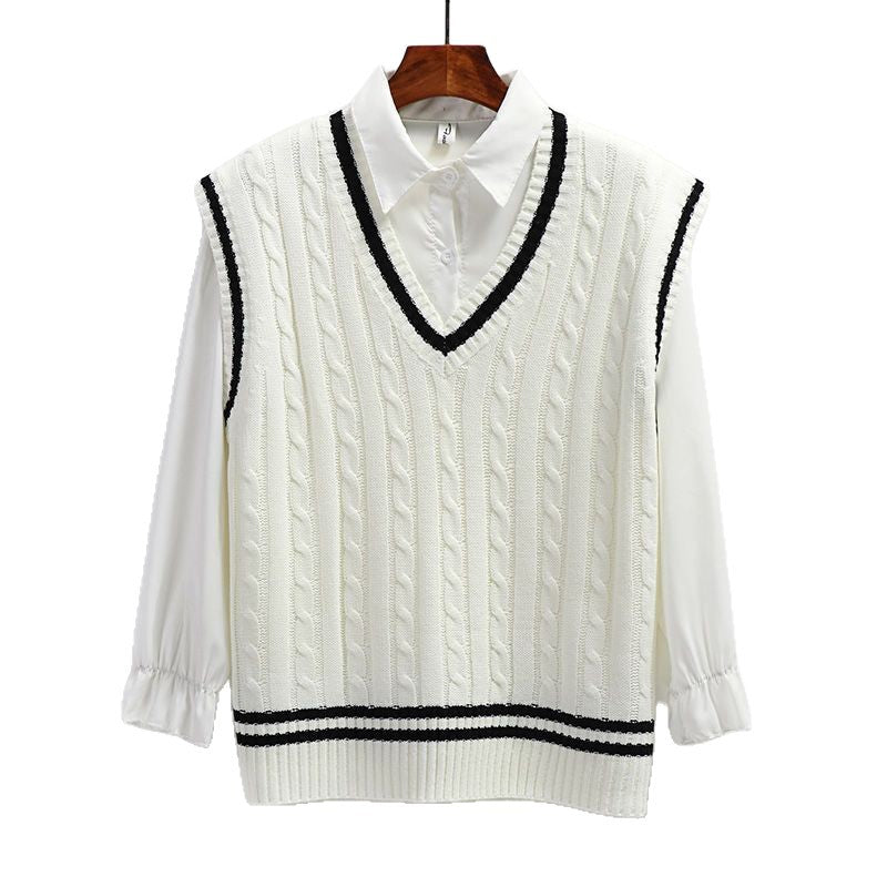 Preppy Strickweste für Damen
