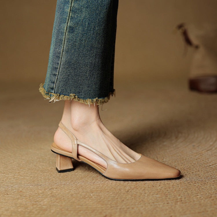 Retro-Sandalen mit Chunky-Absatz