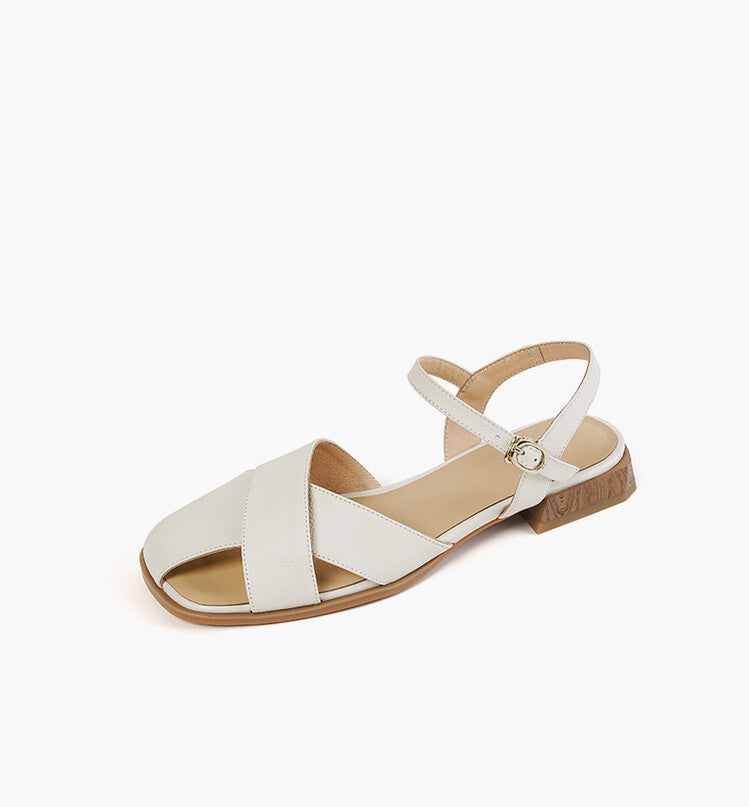 Retro-Sandalen aus Echtleder – Bild 4 | LuxeStyle