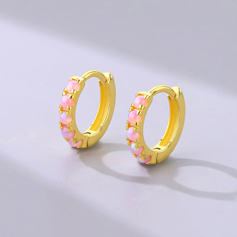 Opal-Ohrclip aus 925er Sterling Silber