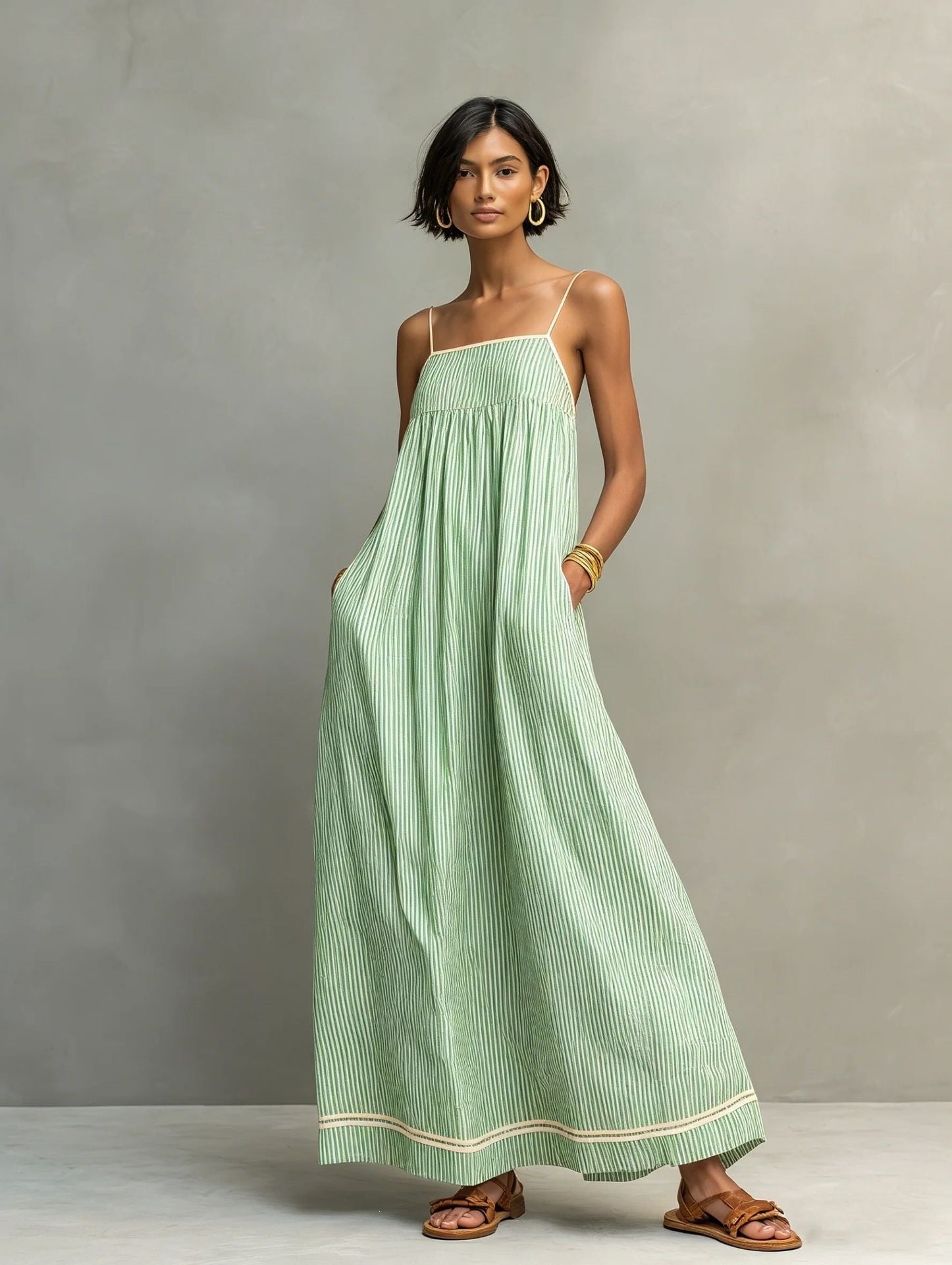 Trägerloses Casual Maxikleid