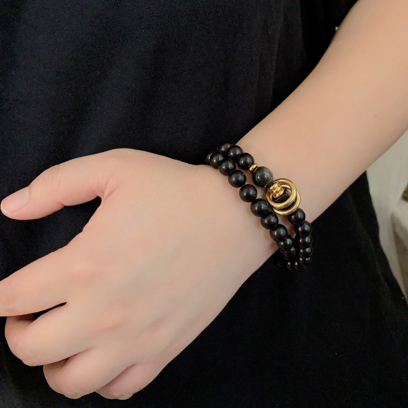 Ebony Doppelarmband, Ethnisch-Doppellagig