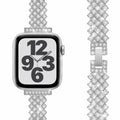 Metall-Uhrenarmband mit Strasssteinen | LuxeStyle