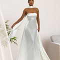 Elegantes Satin-Kleid schulterfrei