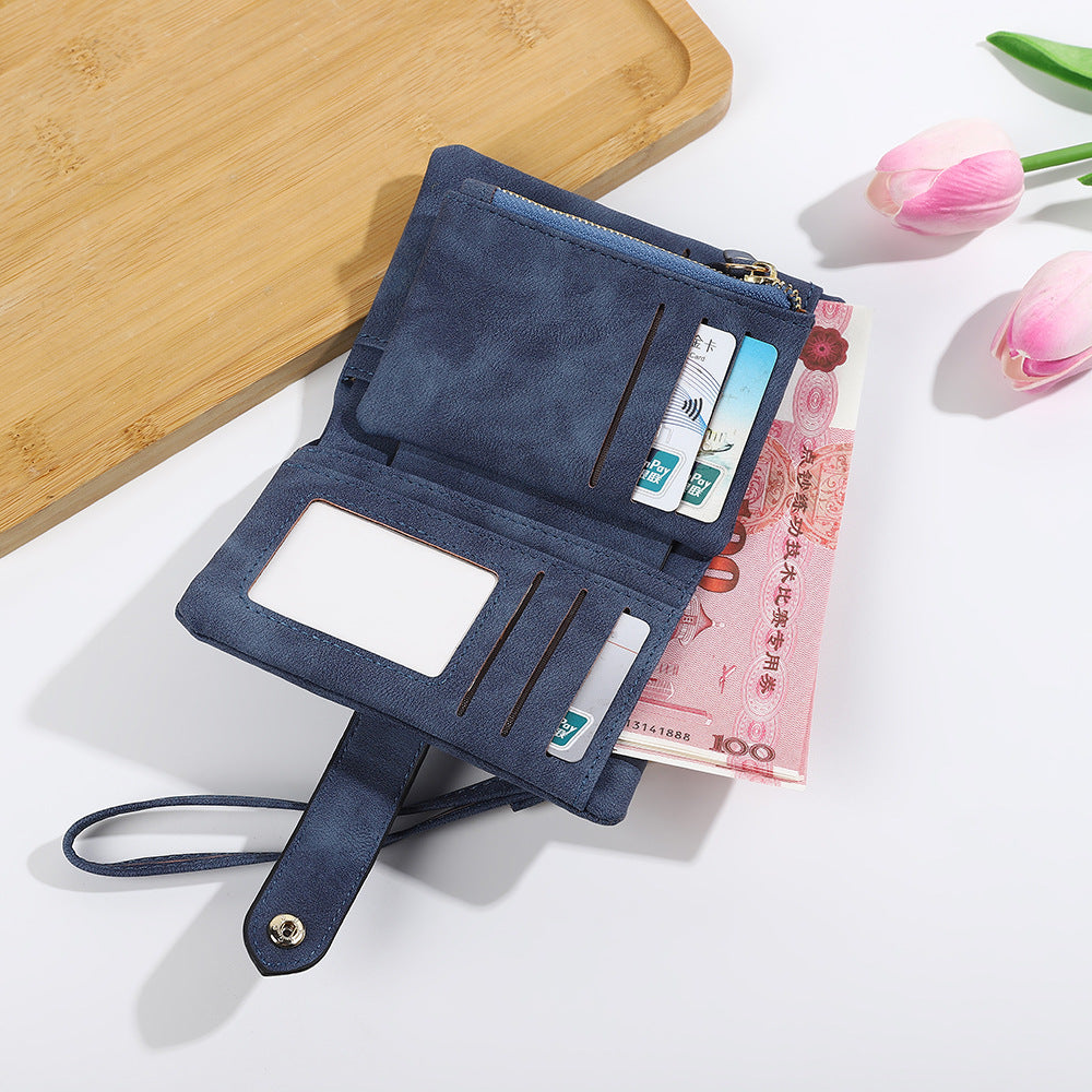 Kleinere PU Leder Geldbörse mit Münzfach | LuxeStyle