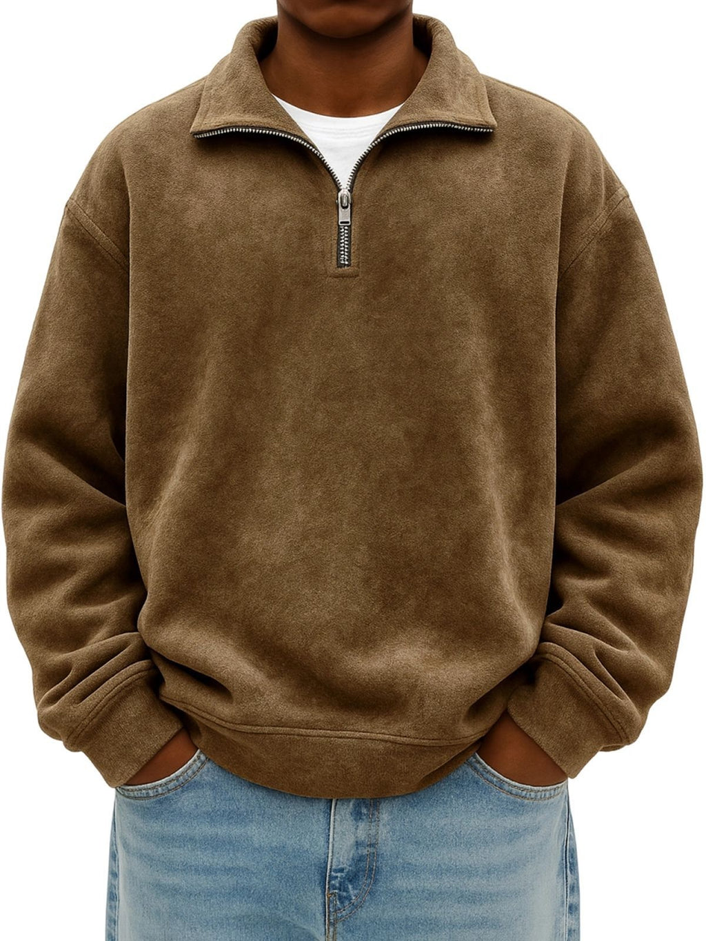 Herren Sweatshirt mit Stehkragen