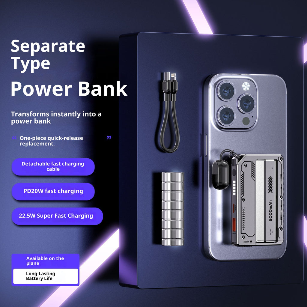 Mini Powerbank – Abnehmbare Zylinderzellen