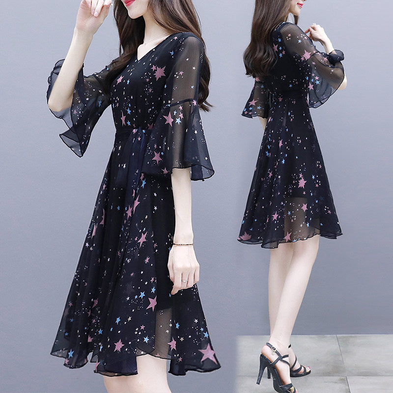 Elegantes Chiffonkleid im koreanischen Stil – Bild 5 | LuxeStyle