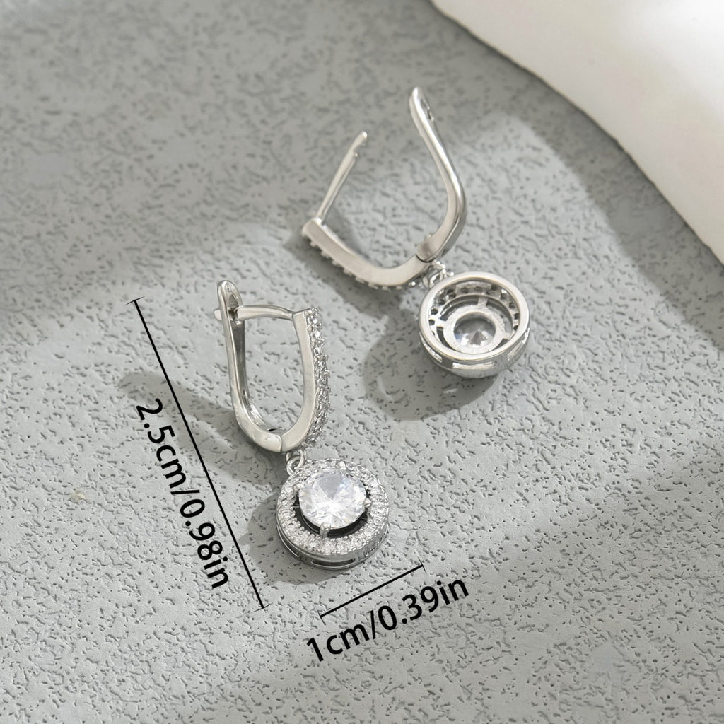 Koreanische Weiche Damen Ohrstecker, Waldstil mit Zirkonia – Täglicher