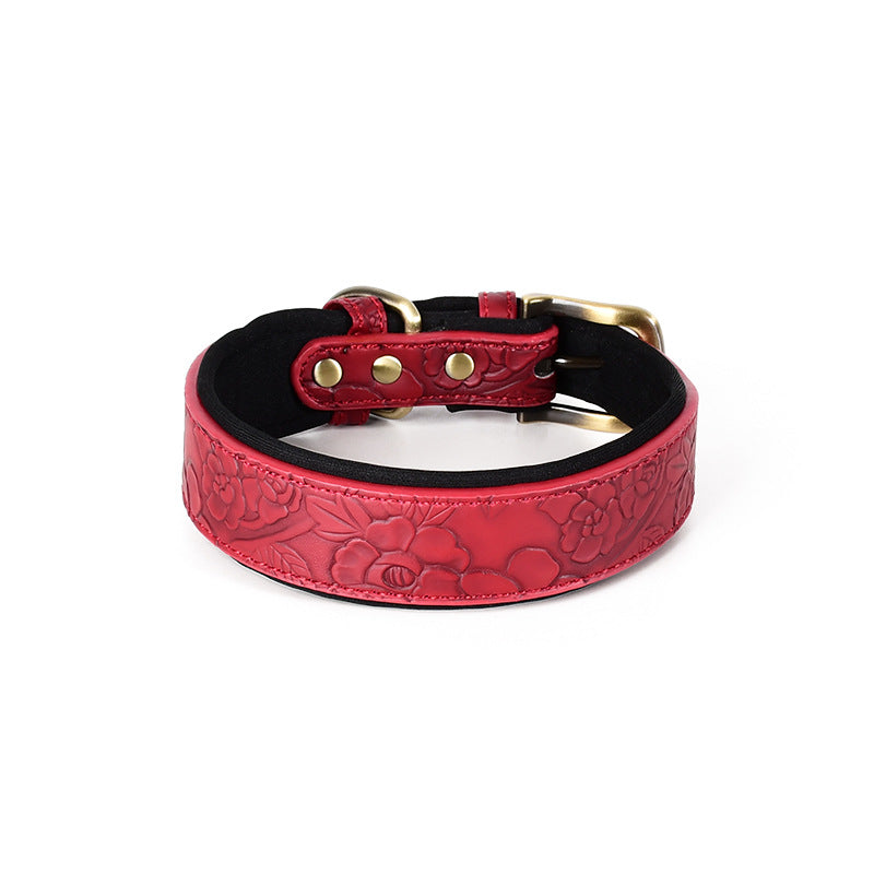 Halsband für Hunde aus gemustertem Leder