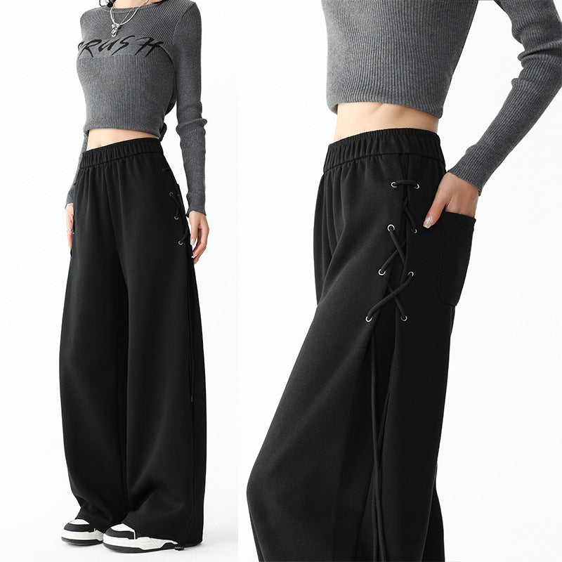 Weite Freizeithose aus Baumwoll-Mix