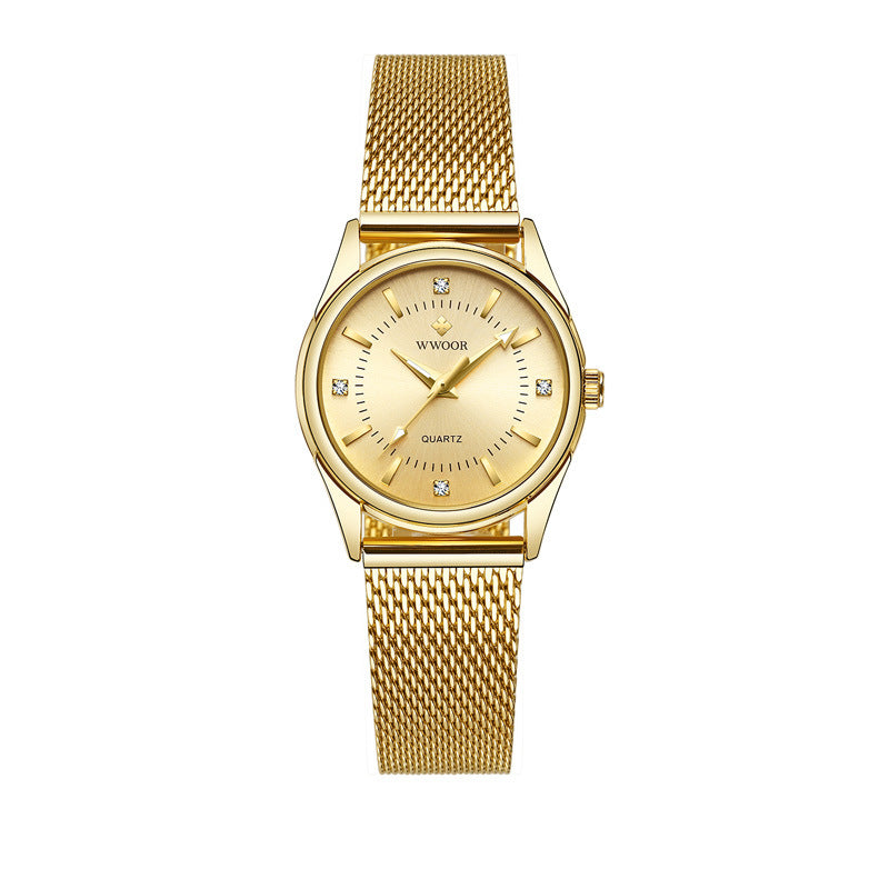 Quarzuhr mit Milanaise-Armband für Damen – Bild 4 | LuxeStyle