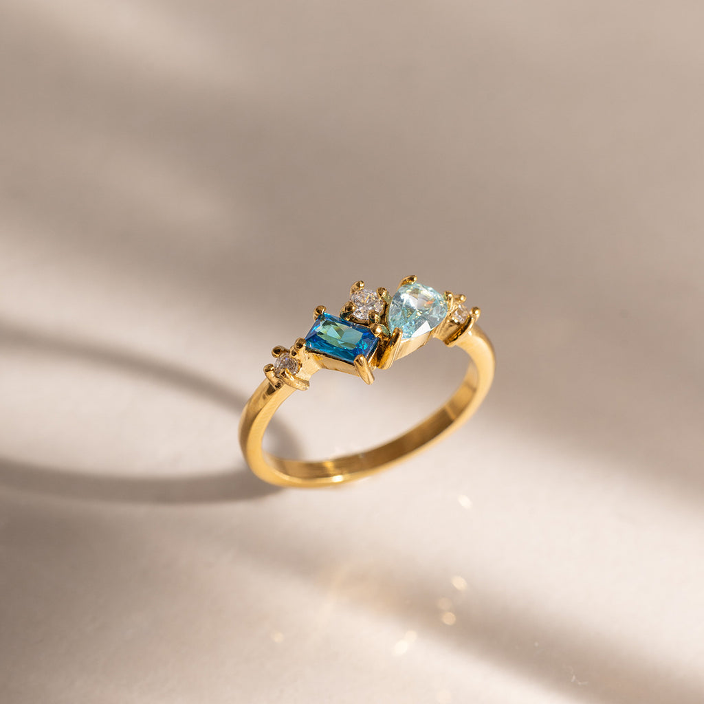 Tropfenförmiger Zirkonring