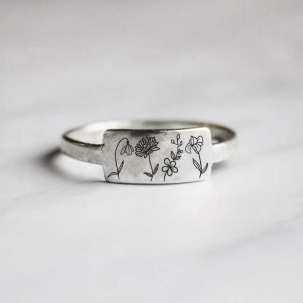 Blumenring aus Metall
