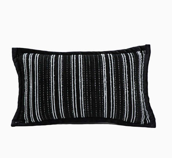 Gestreifter Jacquard-Kissenbezug – Bild 3 | LuxeStyle
