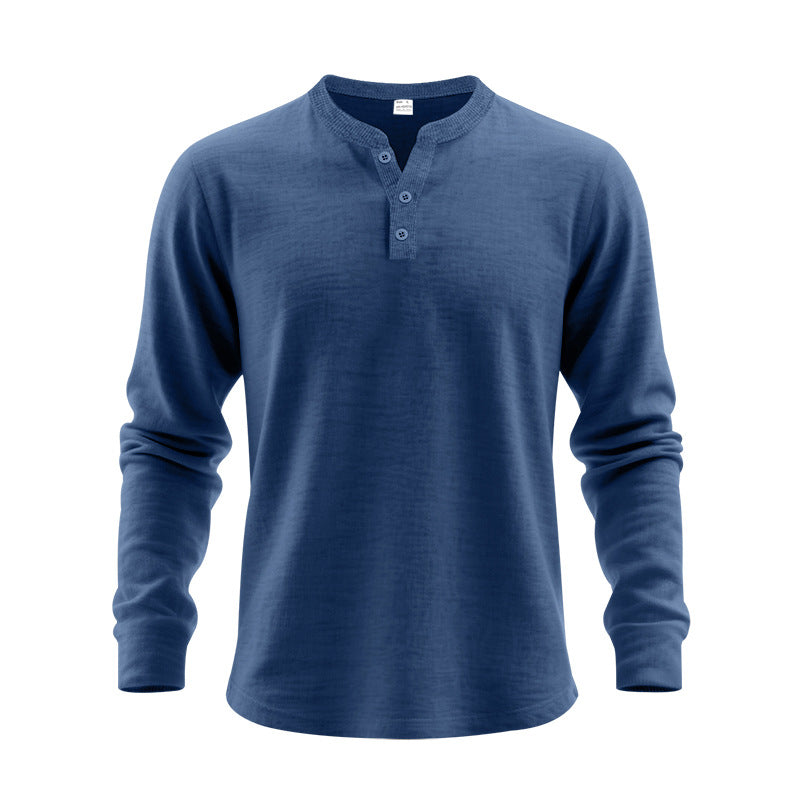 Herren Langarm Henley Shirt – Bild 4 | LuxeStyle