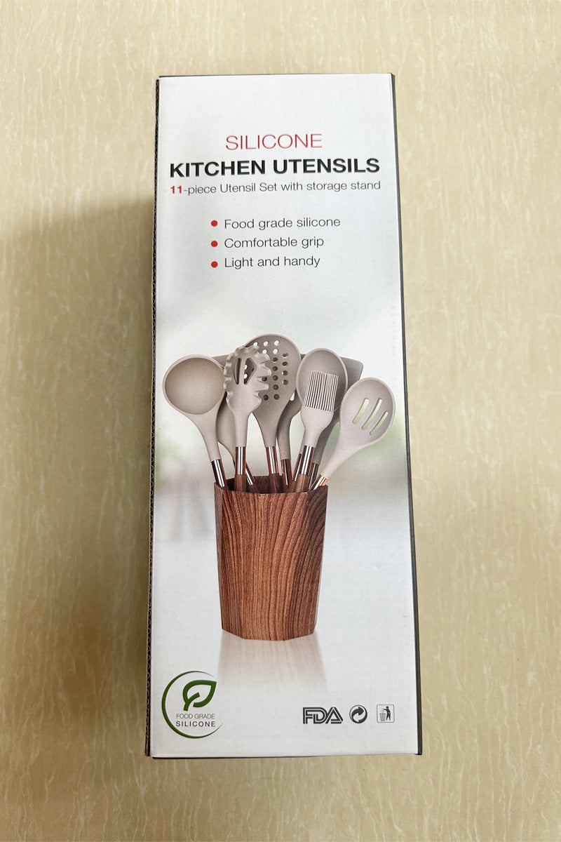 11-teiliges Silikon-Küchenhelfer-Set, Gold