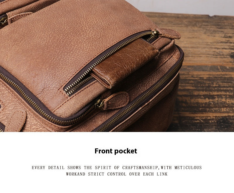 Lederrucksack gross – Vintage Braun