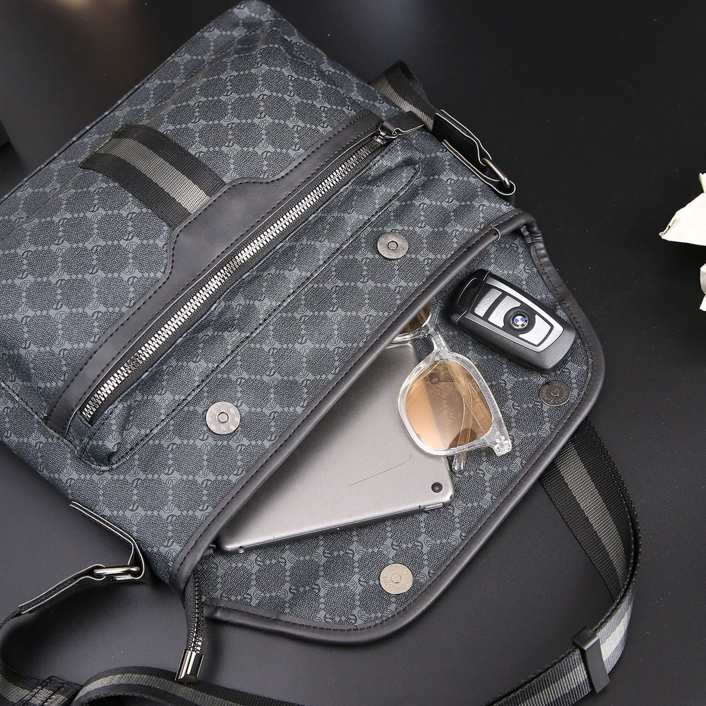 Männer Crossbody Rucksack Plaid – Bild 5 | LuxeStyle