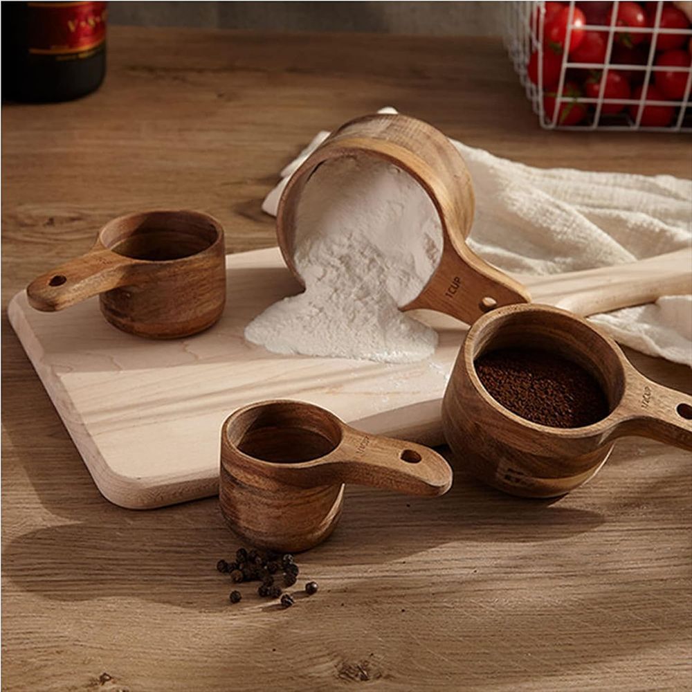 Messlöffel-Set aus Akazienholz, 4-teilig – Bild 3 | LuxeStyle