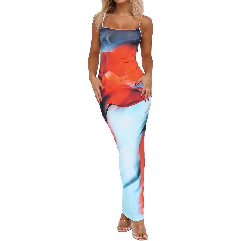 Bodycon Trägerkleid mit Blumenmuster – Bild 14 | LuxeStyle
