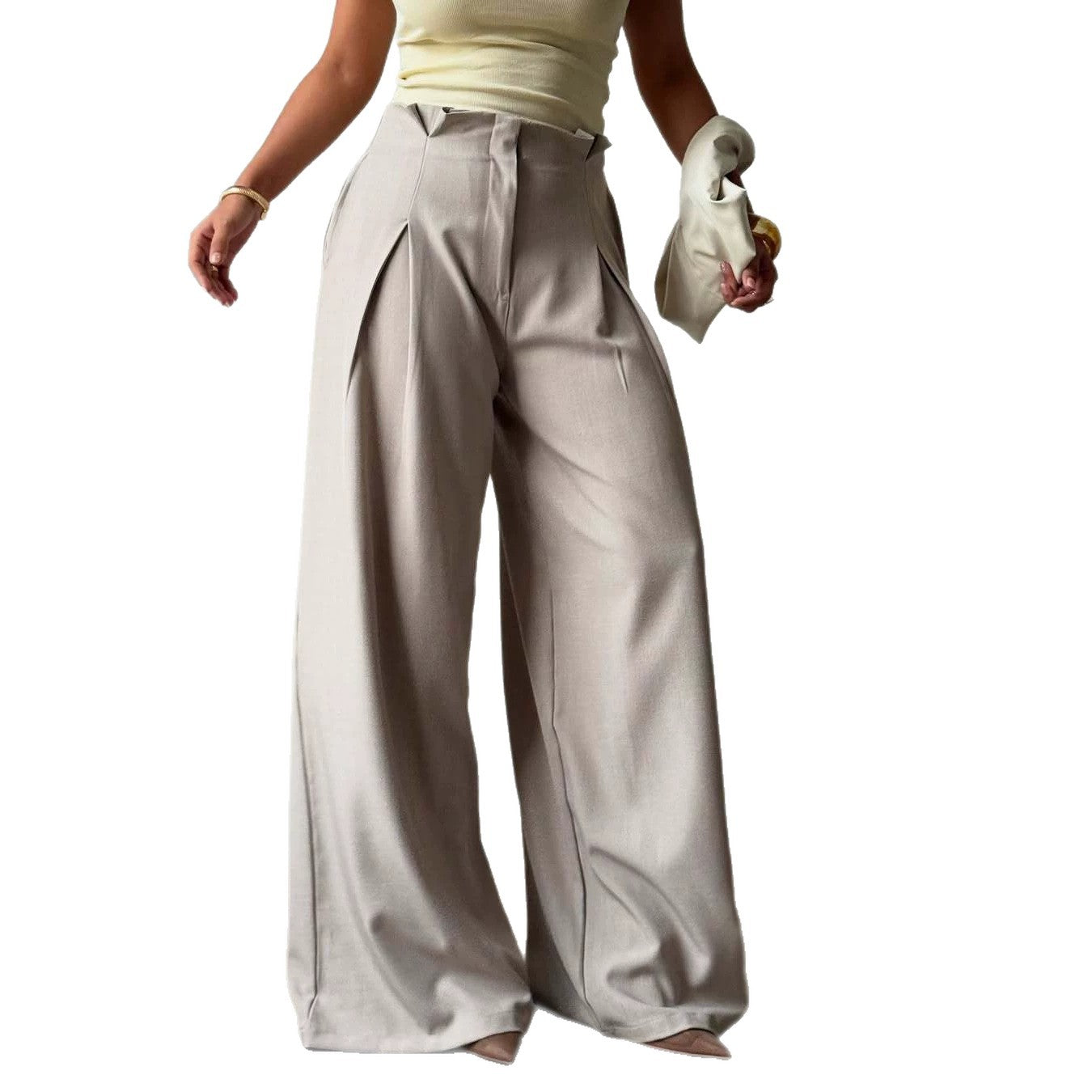 Weite Hose mit hohem Bund