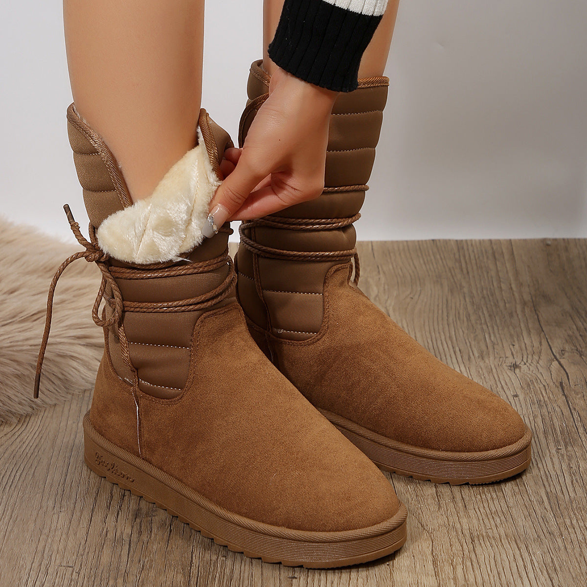 Warme Mid-Calf Winterstiefel für Damen