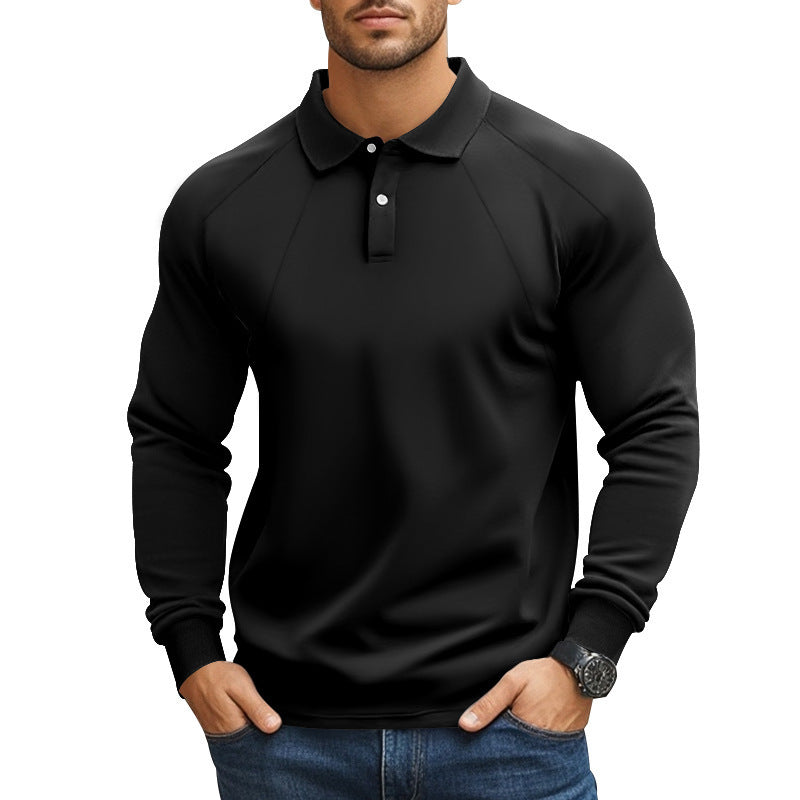 Polohemd Langarm für Herren – Bild 5 | LuxeStyle