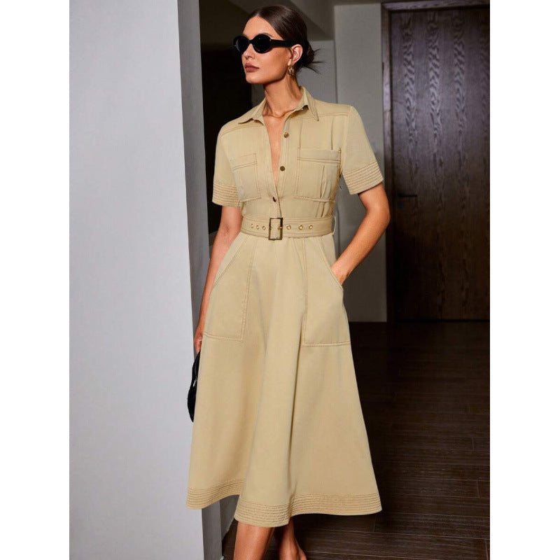Retro-Denimkleid im A-Linien-Schnitt