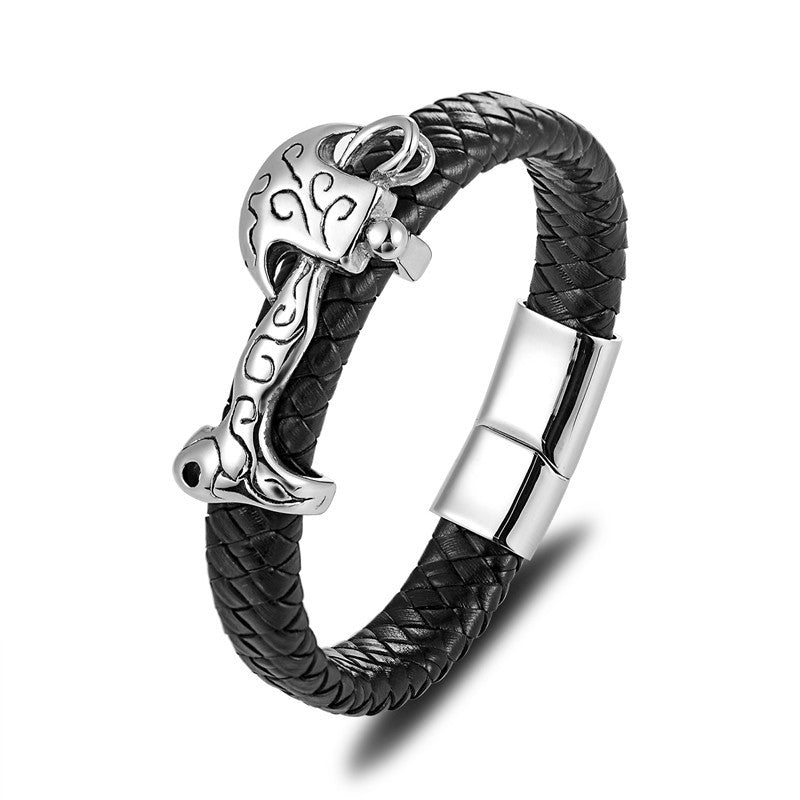 Punk Lederarmband aus Edelstahl – Bild 9 | LuxeStyle